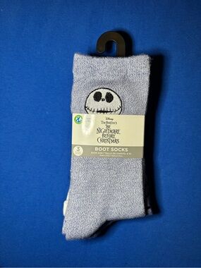 Disney Tim Burton's The Nightmare Before Christmas Gray Boot Socks - Men